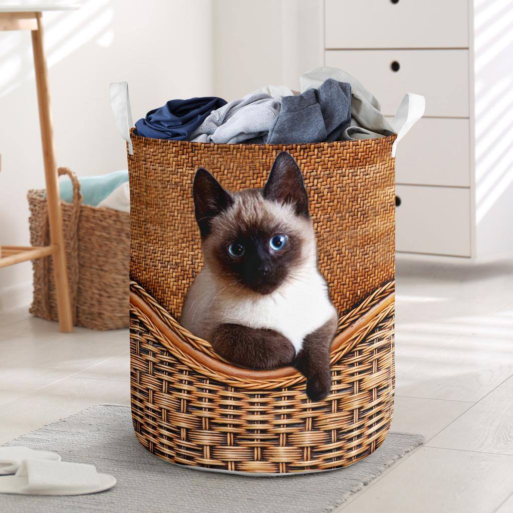 Cute Cat Love Basic Style – Laundry Basket - Owls Matrix LTD