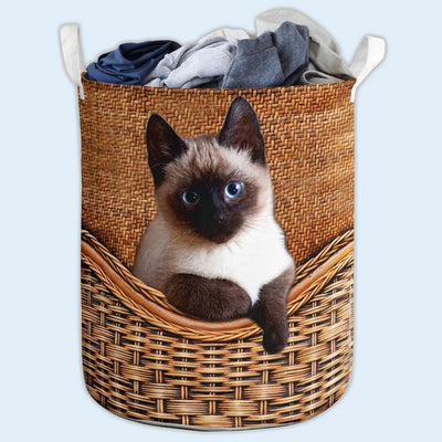 S: 17.72”x13.78” (45x35 cm) Cute Cat Basic Style – Laundry Basket - Owls Matrix LTD