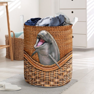 Cute Dolphin Basic Style - Laundry Basket - Owls Matrix LTD
