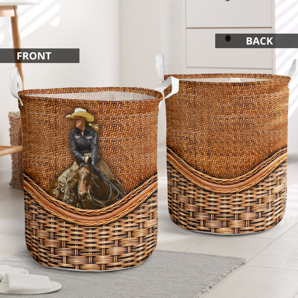 Horse Rattan Teaxture Lover - Laundry Basket - Owls Matrix LTD