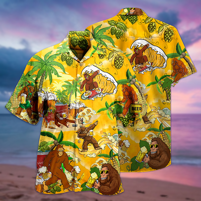 Bigfoot Summer Beer - Hawaiian Shirt - Owls Matrix LTD