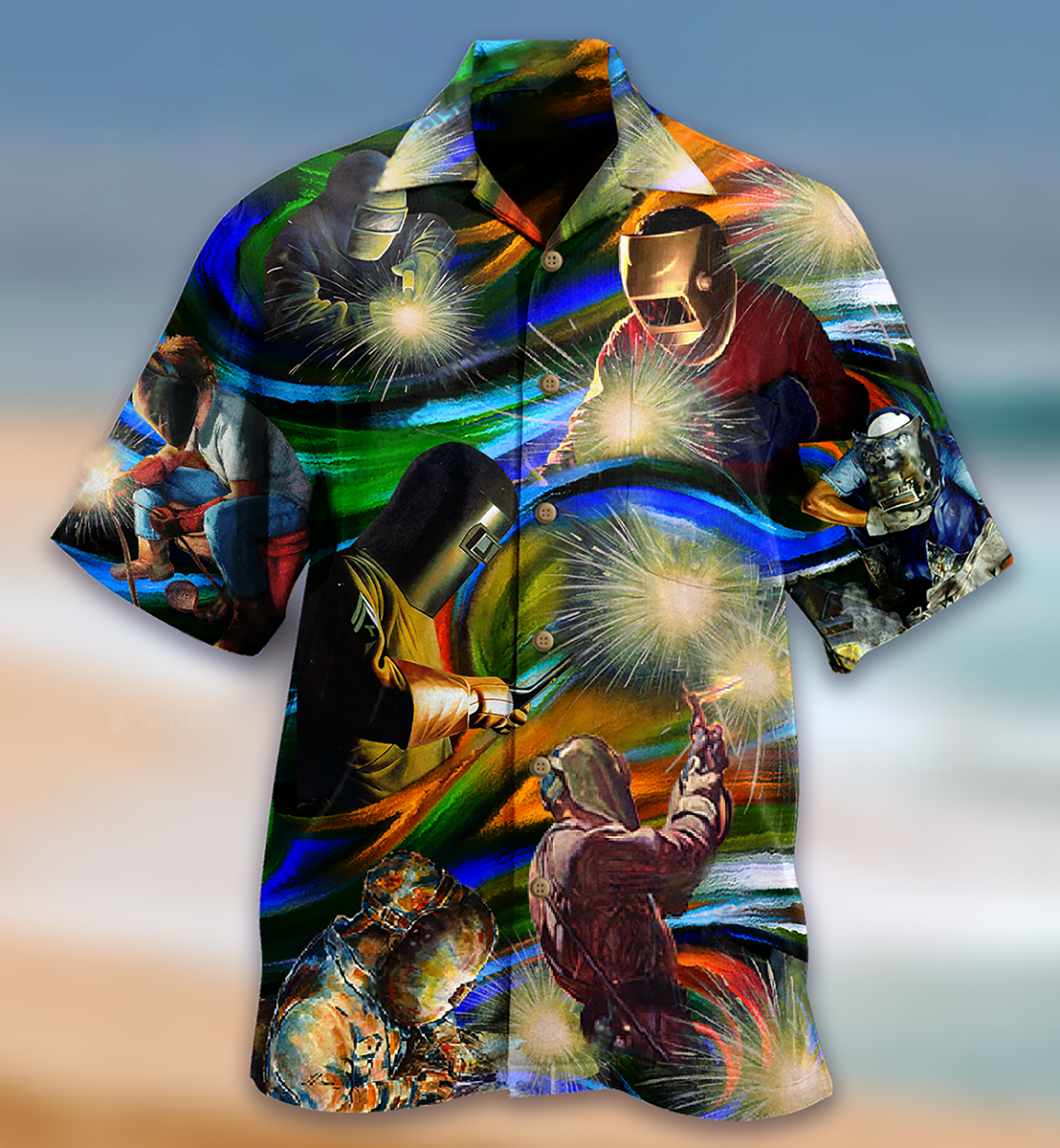 Welder Yes I Know I Am On Fire, Let Me Finish This Weld - Hawaiian Shirt - Owls Matrix LTD