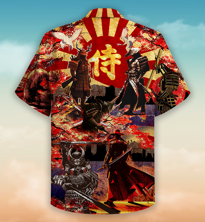Samurai Don't Fear Of Death Fear The Unlived Life Samurai - Hawaiian Shirt - Owls Matrix LTD