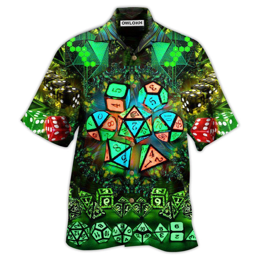 Hawaiian Shirt / Adults / S D20 Glowing Kaleidoscope Dice - Hawaiian Shirt - Owls Matrix LTD