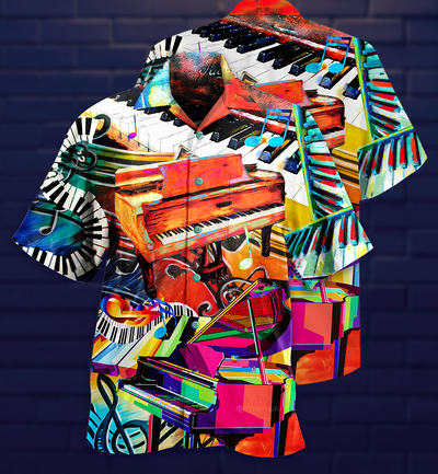 Piano Music Where Words Fail Piano Speaks - Hawaiian Shirt - Owls Matrix LTD