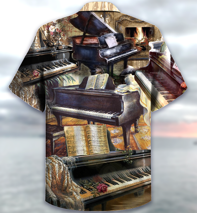 Piano Music Once A Pianist Always A Pianist - Hawaiian Shirt - Owls Matrix LTD