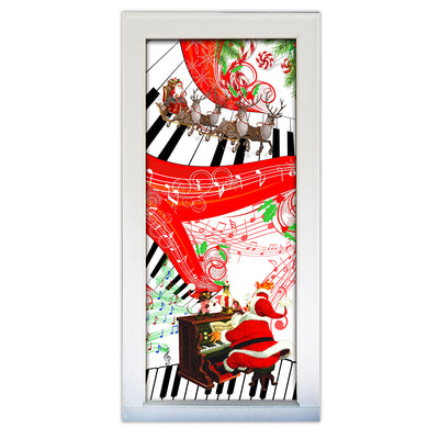 S (29.5''x78.7'') Christmas Love Music Road - Door Cover - Owls Matrix LTD