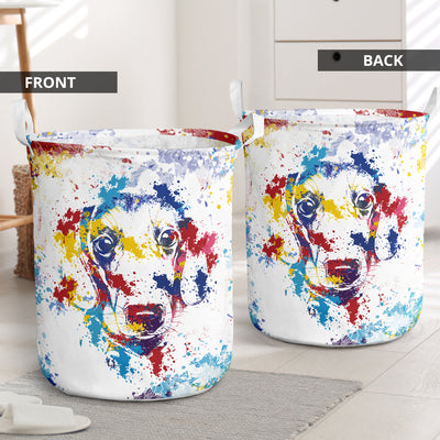 Dachshund Watercolor Basic Style - Laundry Basket - Owls Matrix LTD