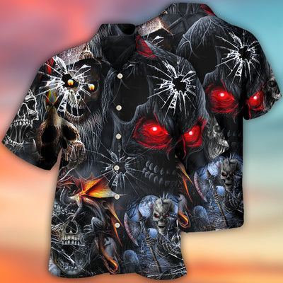 Skull Dark Skull Style - Hawaiian Shirt - Owls Matrix LTD
