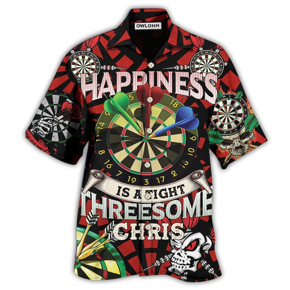 Hawaiian Shirt / Adults / S Darts Happiness Black And Red Style - Hawaiian Shirt - Owls Matrix LTD
