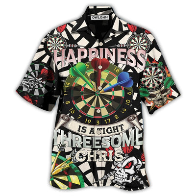 Hawaiian Shirt / Adults / S Darts Happiness Black And White Style - Hawaiian Shirt - Owls Matrix LTD