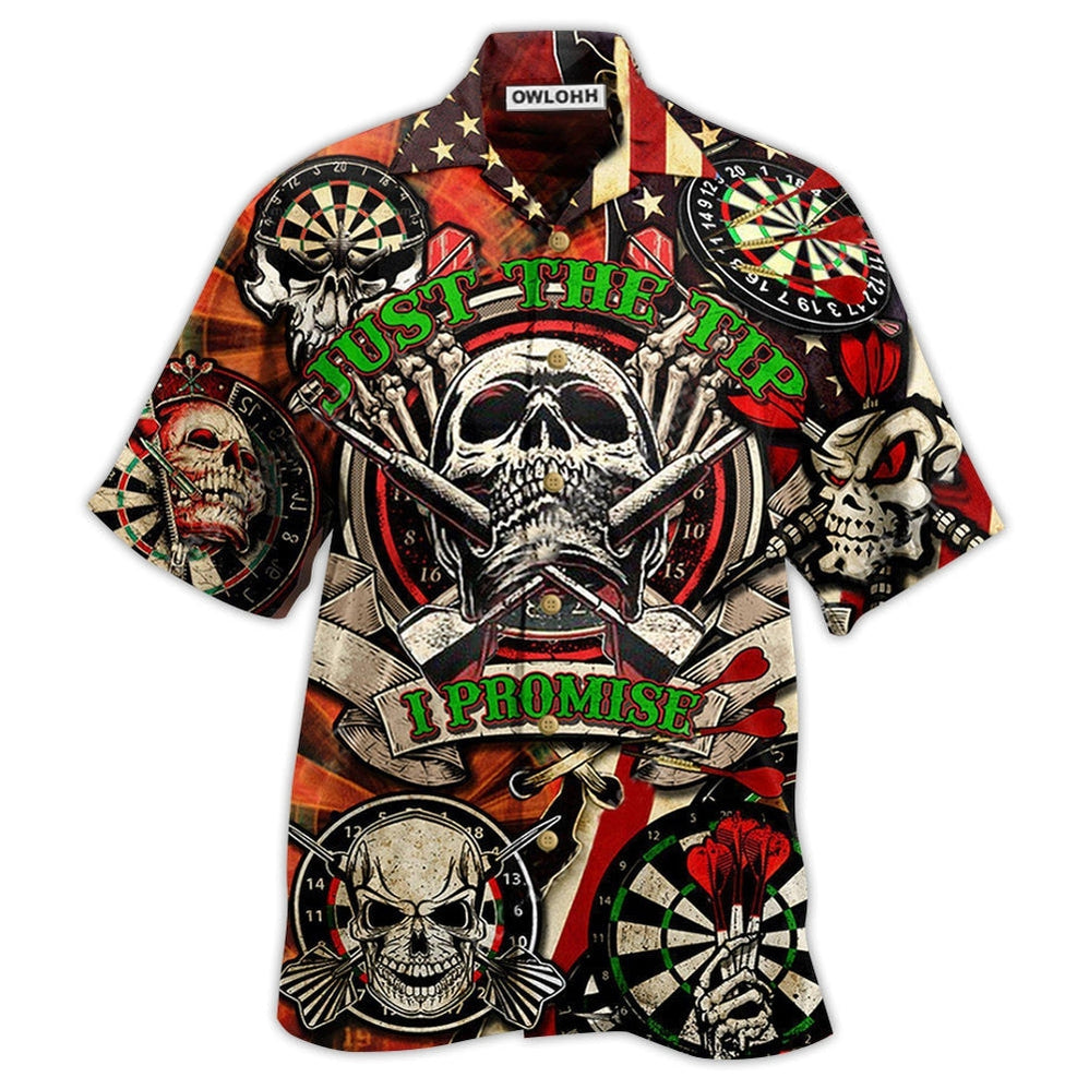 Hawaiian Shirt / Adults / S Darts Just The Tip I Promise Skull - Hawaiian Shirt - Owls Matrix LTD