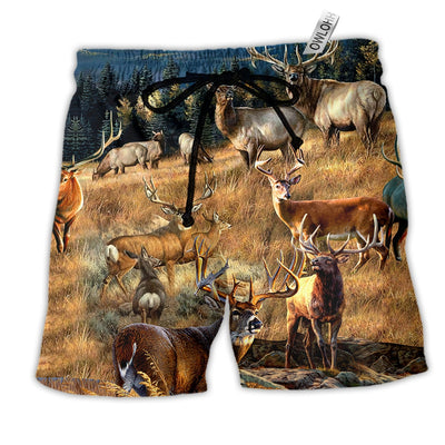 Beach Short / Adults / S Deer All Good Things Are Wild - Beach Short - Owls Matrix LTD