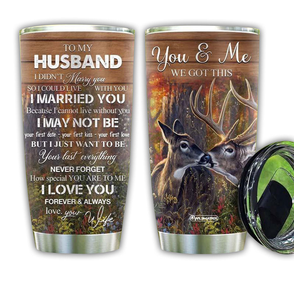 20OZ Deer Couple To Husband - Tumbler - Owls Matrix LTD