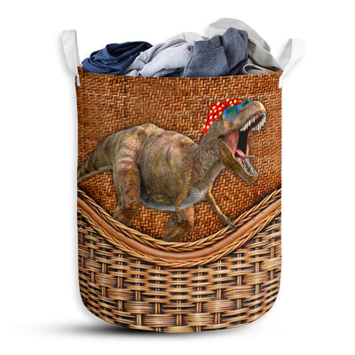 Dinosaur Love Beautiful Life - Laundry Basket - Owls Matrix LTD
