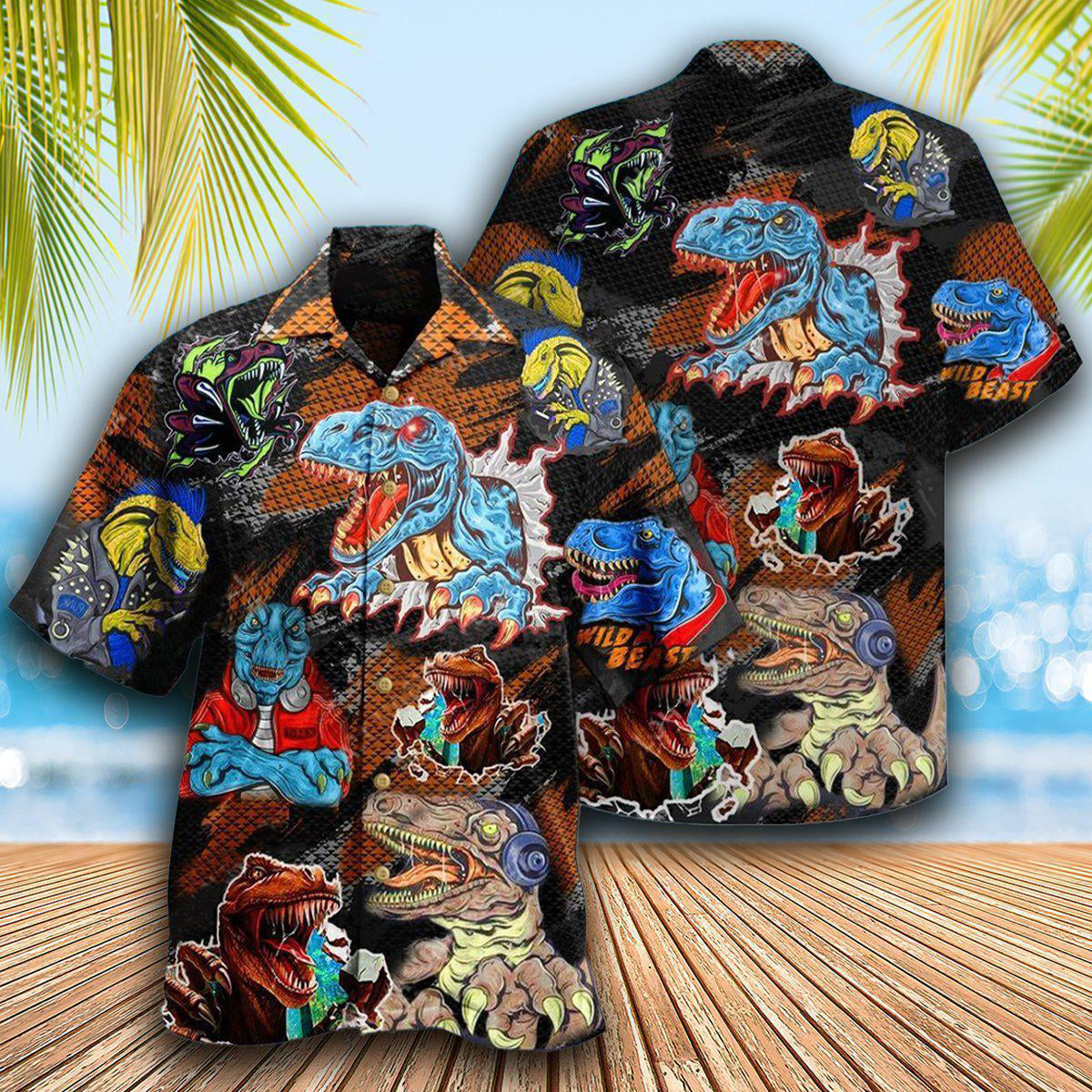 Dinosaur Roar Means I Love You - Hawaiian Shirt - Owls Matrix LTD