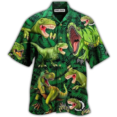 Hawaiian Shirt / Adults / S Dinosaur Strong Love Life Style - Hawaiian Shirt - Owls Matrix LTD