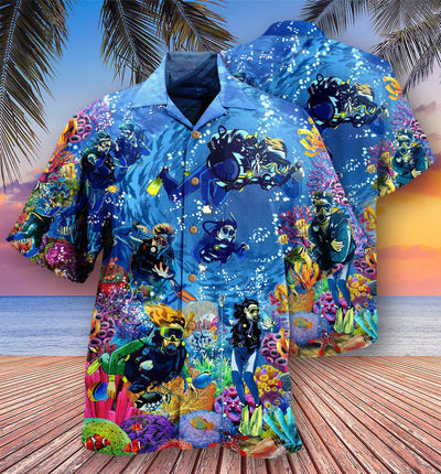 Diving Ocean Everything Will Kill You So Choose Something - Hawaiian Shirt - Owls Matrix LTD