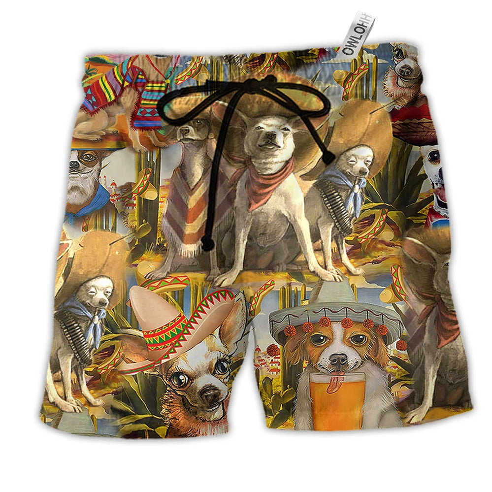 Beach Short / Adults / S Dog Chihuahua Is My Best Friend Classic Style - Beach Short - Owls Matrix LTD