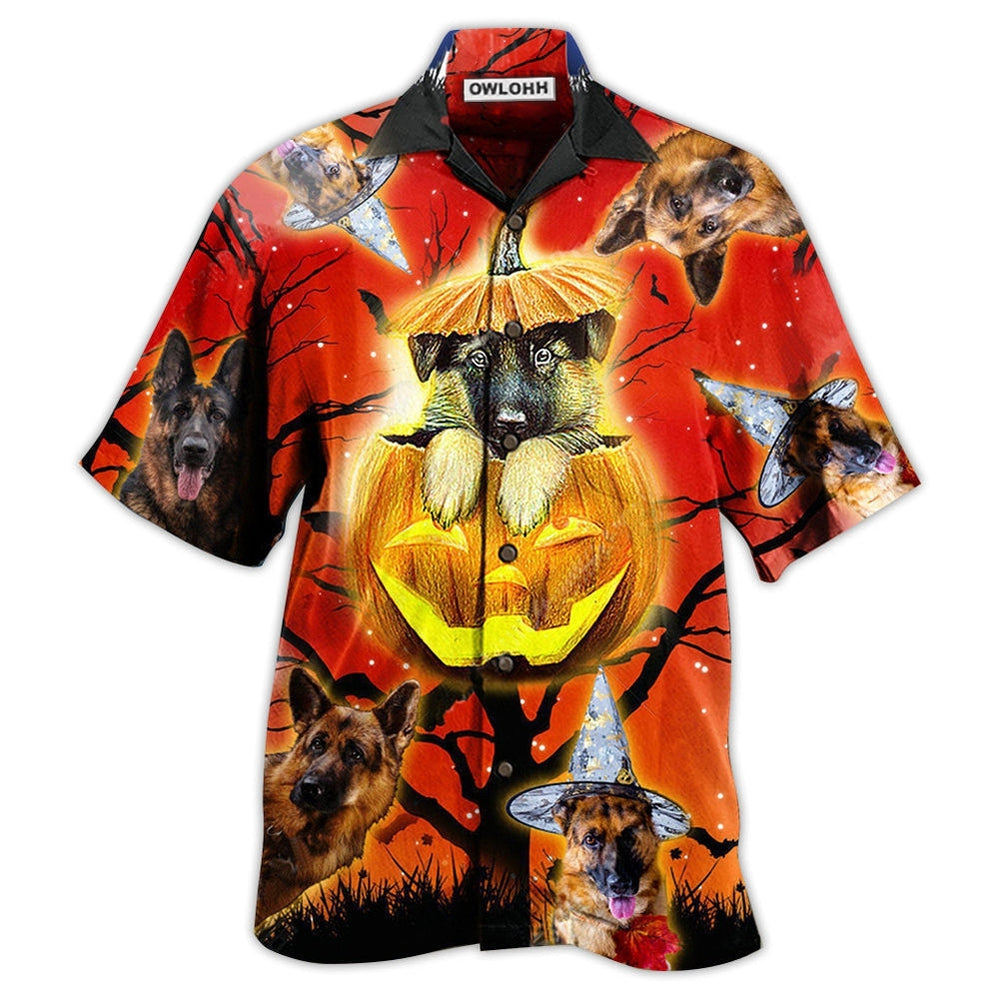 Hawaiian Shirt / Adults / S German Shepherd Dog Cute Halloween - Hawaiian Shirt - Owls Matrix LTD