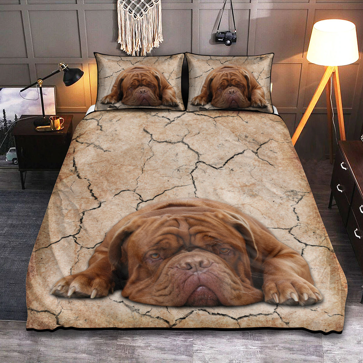Dogue de Bordeaux Dog Goodnight Classic - Bedding Cover - Owls Matrix LTD