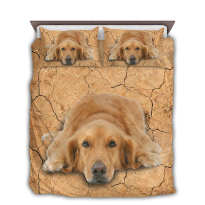 US / Twin (68" x 86") Golden Retriever Dog Goodnight - Bedding Cover - Owls Matrix LTD