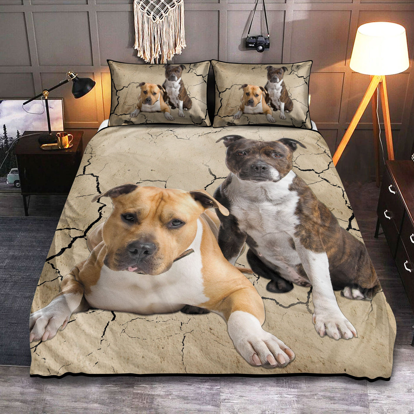 Staffordshire Dog Goodnight Classic - Bedding Cover - Owls Matrix LTD