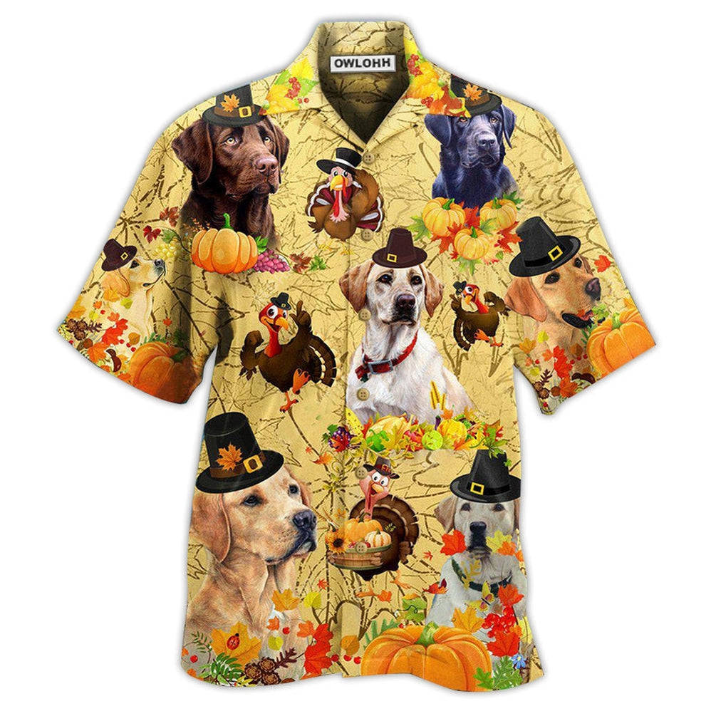 Hawaiian Shirt / Adults / S Labrador Retriever Dog Thanksgiving - Hawaiian Shirt - Owls Matrix LTD