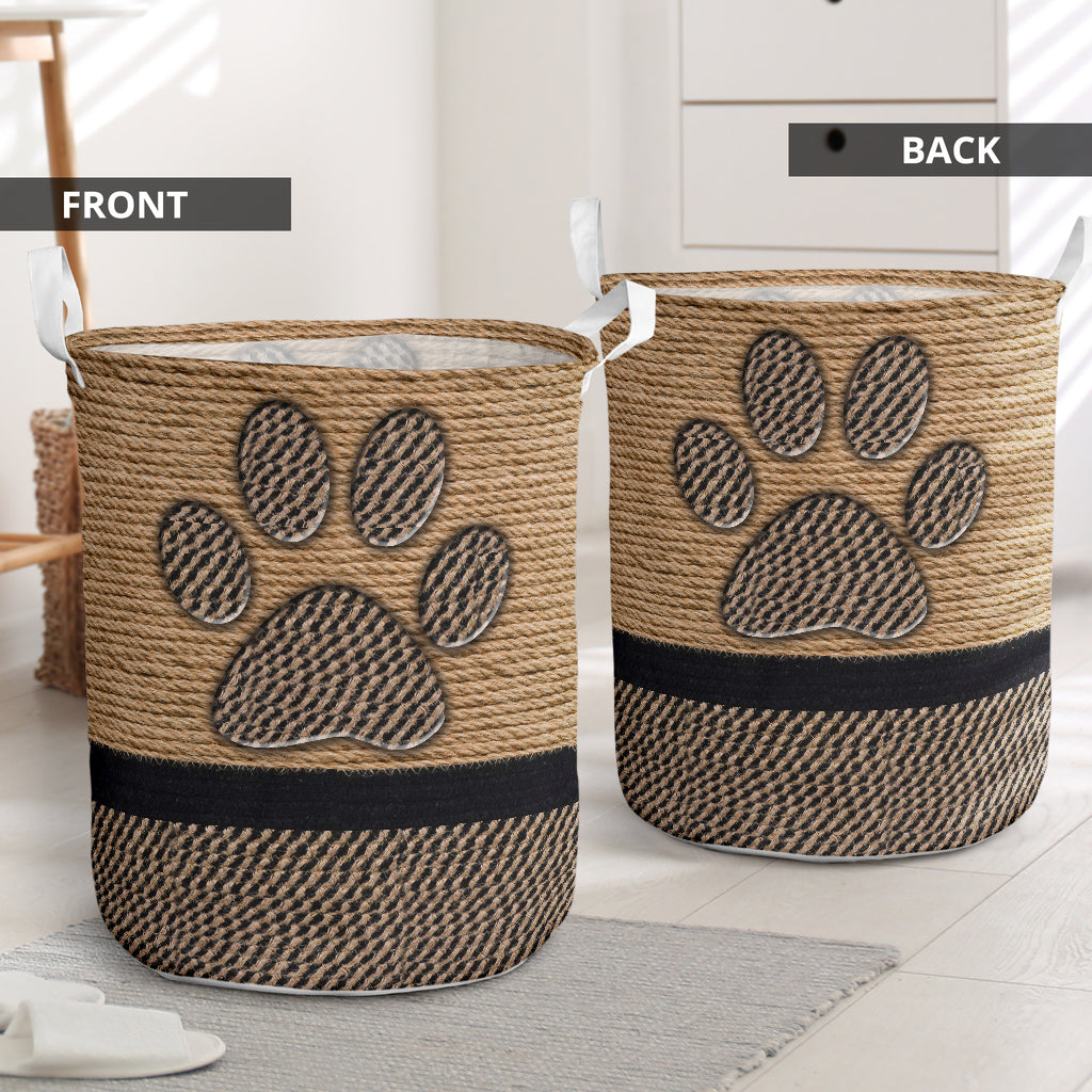 Dog Paw Rope Wallpaper - Laundry Basket - Owls Matrix LTD