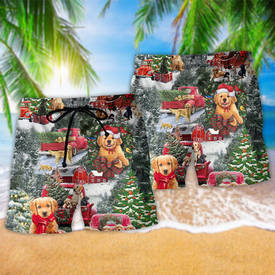 Beagle Dogs Love Christmas Every Time - Beach Short - Owls Matrix LTD