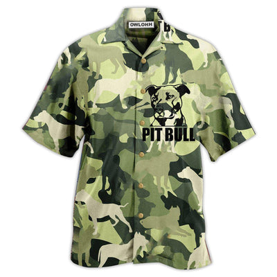 Hawaiian Shirt / Adults / S Pitbull Camouflage Style - Hawaiian Shirt - Owls Matrix LTD