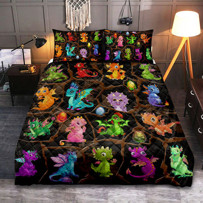 Dragon Love Colorful Life - Quilt Set - Owls Matrix LTD