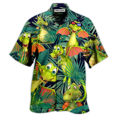 Hawaiian Shirt / Adults / S Dragon Love Summer So Funny - Hawaiian Shirt - Owls Matrix LTD