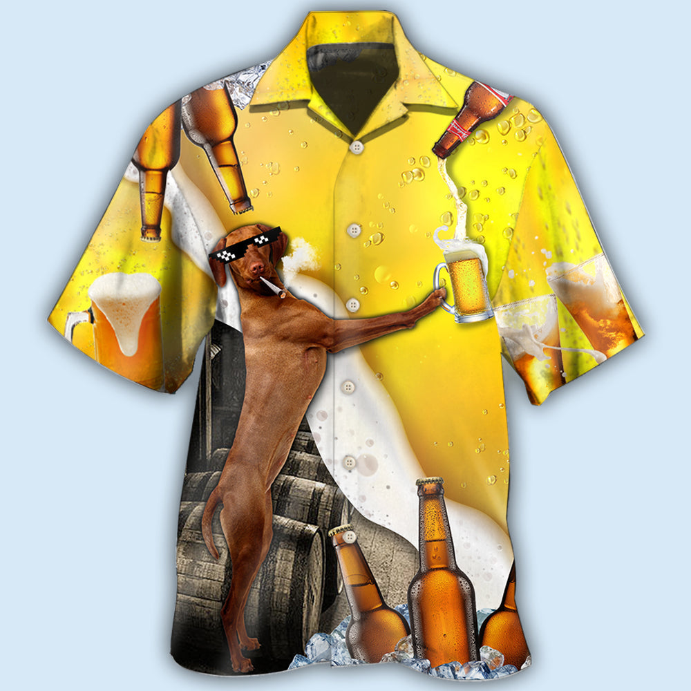 Beer Dachshund With Beer - Hawaiian shirt - Owls Matrix LTD
