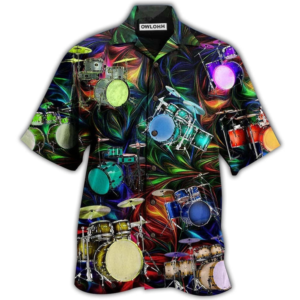 Hawaiian Shirt / Adults / S Drum Amazing Music Lover Drum - Hawaiian Shirt - Owls Matrix LTD