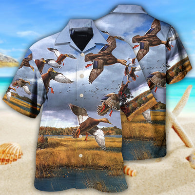 Hunting Duck Hunting Classic Style - Hawaiian Shirt - Owls Matrix LTD
