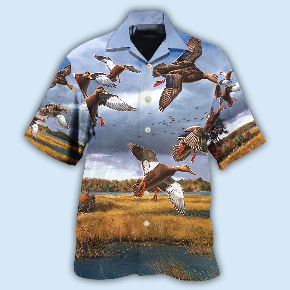 Hunting Duck Hunting Classic Style - Hawaiian Shirt - Owls Matrix LTD