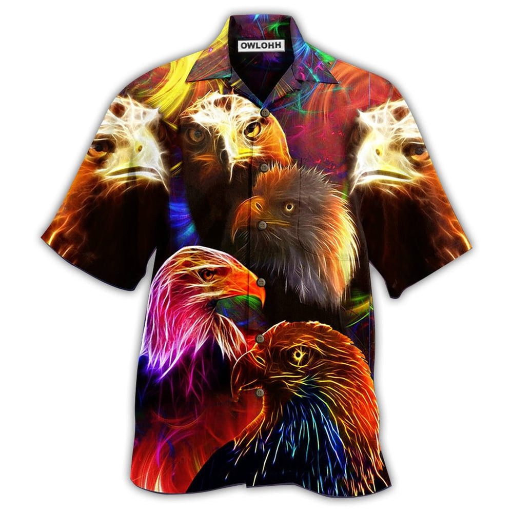 Hawaiian Shirt / Adults / S Eagle In Farm Mix Neon - Hawaiian Shirt - Owls Matrix LTD