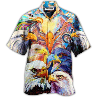 Hawaiian Shirt / Adults / S Eagle Colorful Eagles - Hawaiian Shirt - Owls Matrix LTD