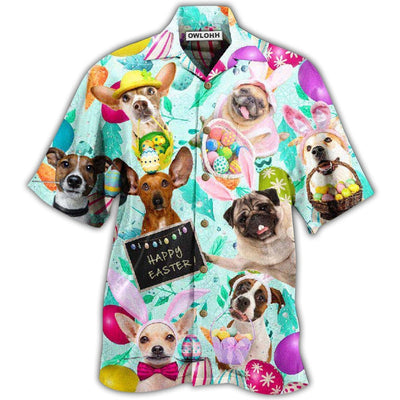 Hawaiian Shirt / Adults / S Easter Happy Lovely Dog With Eggs - Hawaiian Shirt - Owls Matrix LTD