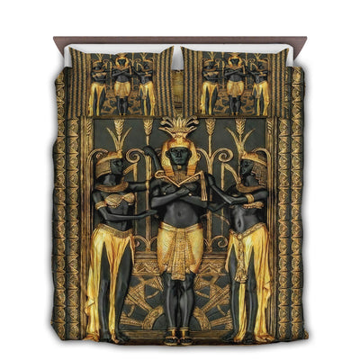 US / Twin (68" x 86") Egypt Legend Pharaoh - Bedding Cover - Owls Matrix LTD