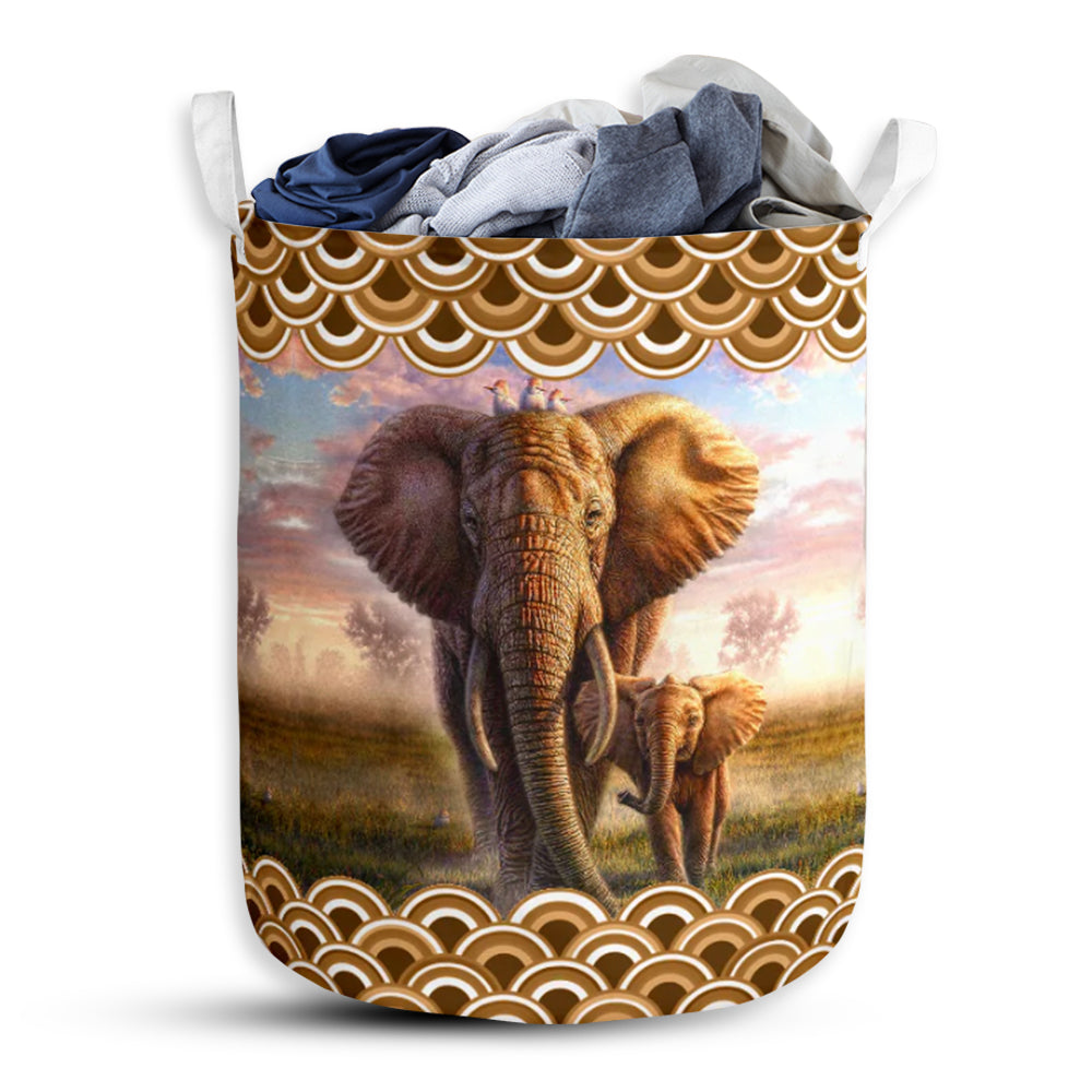 S: 17.72”x13.78” (45x35 cm) Elephant Cute Style - Laundry basket - Owls Matrix LTD