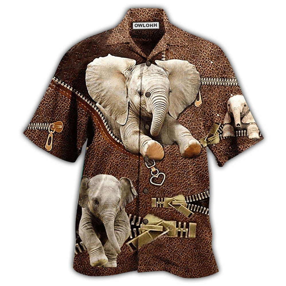 Hawaiian Shirt / Adults / S Elephant Awesome Style With Brow - Hawaiian Shirt - Owls Matrix LTD