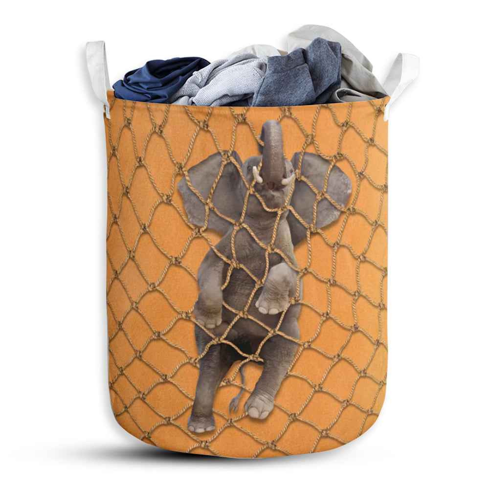 Elephant Climb On Rope Net - Laundry Basket - Owls Matrix LTD