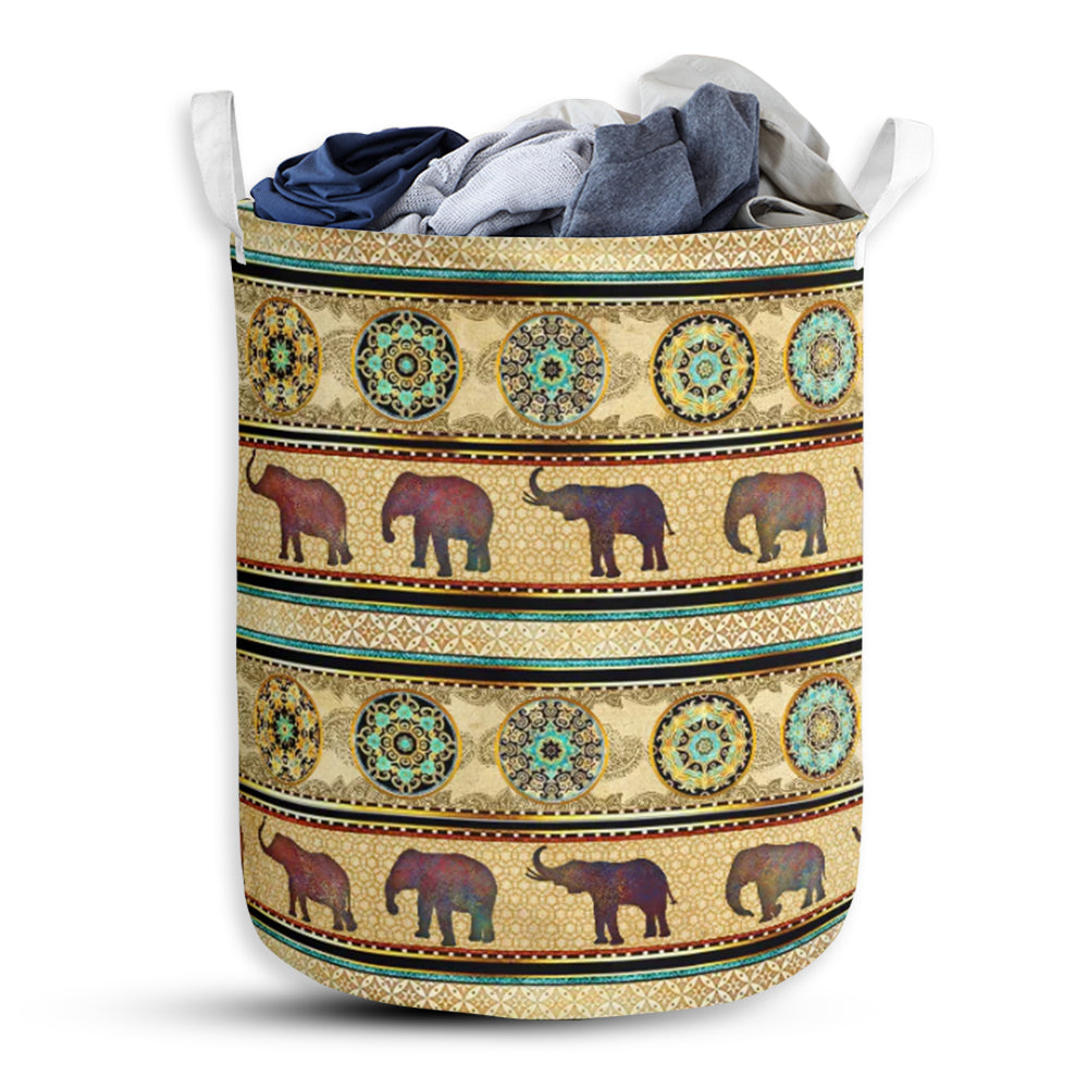 Elephant Vintage Decorative - Laundry Basket - Owls Matrix LTD