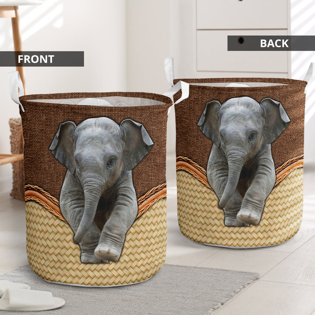 Elephant Fabric Cute Style - Laundry Basket - Owls Matrix LTD