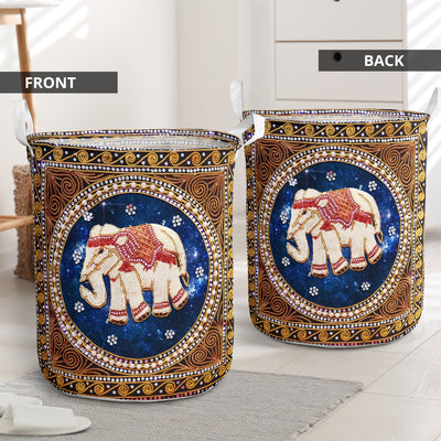 Elephant Floral Diamond - Laundry Basket - Owls Matrix LTD