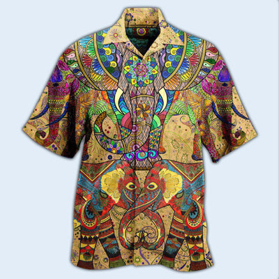 Elephant The Colorful Vintage - Hawaiian Shirt - Owls Matrix LTD