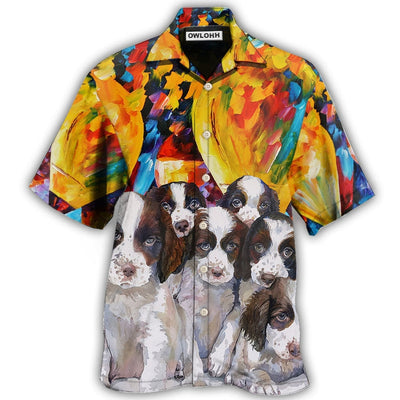 Hawaiian Shirt / Adults / S English Springer Spaniel Dog Art Dog Lovely - Hawaiian Shirt - Owls Matrix LTD