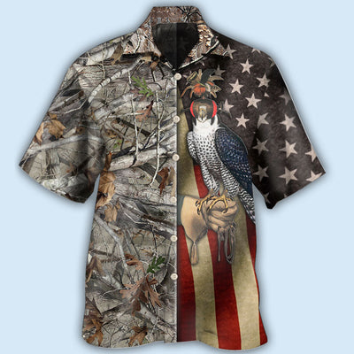 Hunting Falconry Hunting America - Hawaiian Shirt - Owls Matrix LTD